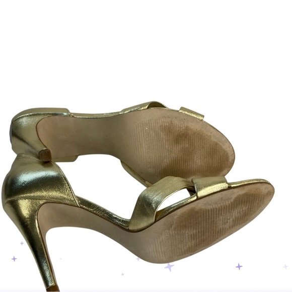 Marc Fisher Gold Open-Toe Heels - Picture 3 of 3